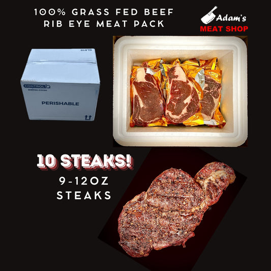 100% Grass Fed Beef Rib Eye Meat Pack