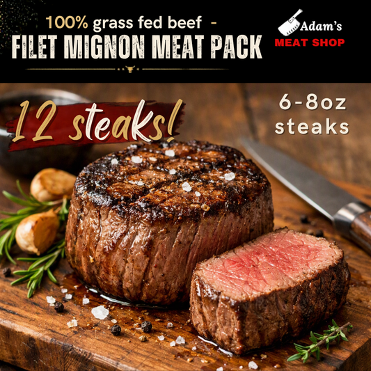 100% Grass Fed Beef Filet Mignon Meat Pack